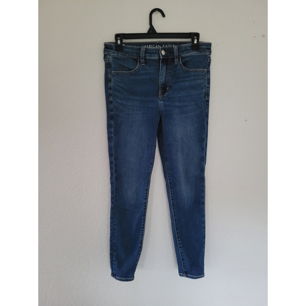American Eagle High Rise Jegging Next Level Stretch Dark Wash Jeans 6‎ Short #13